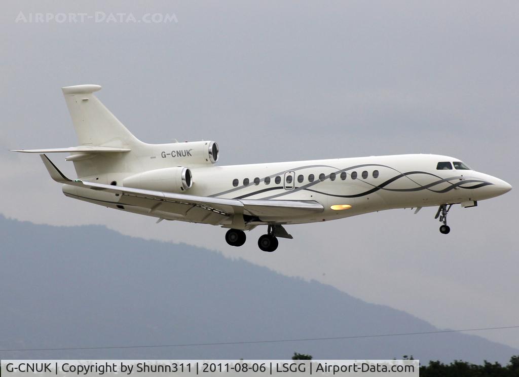G-CNUK, 2008 Dassault Falcon 7X C/N 052, Landing rwy 23