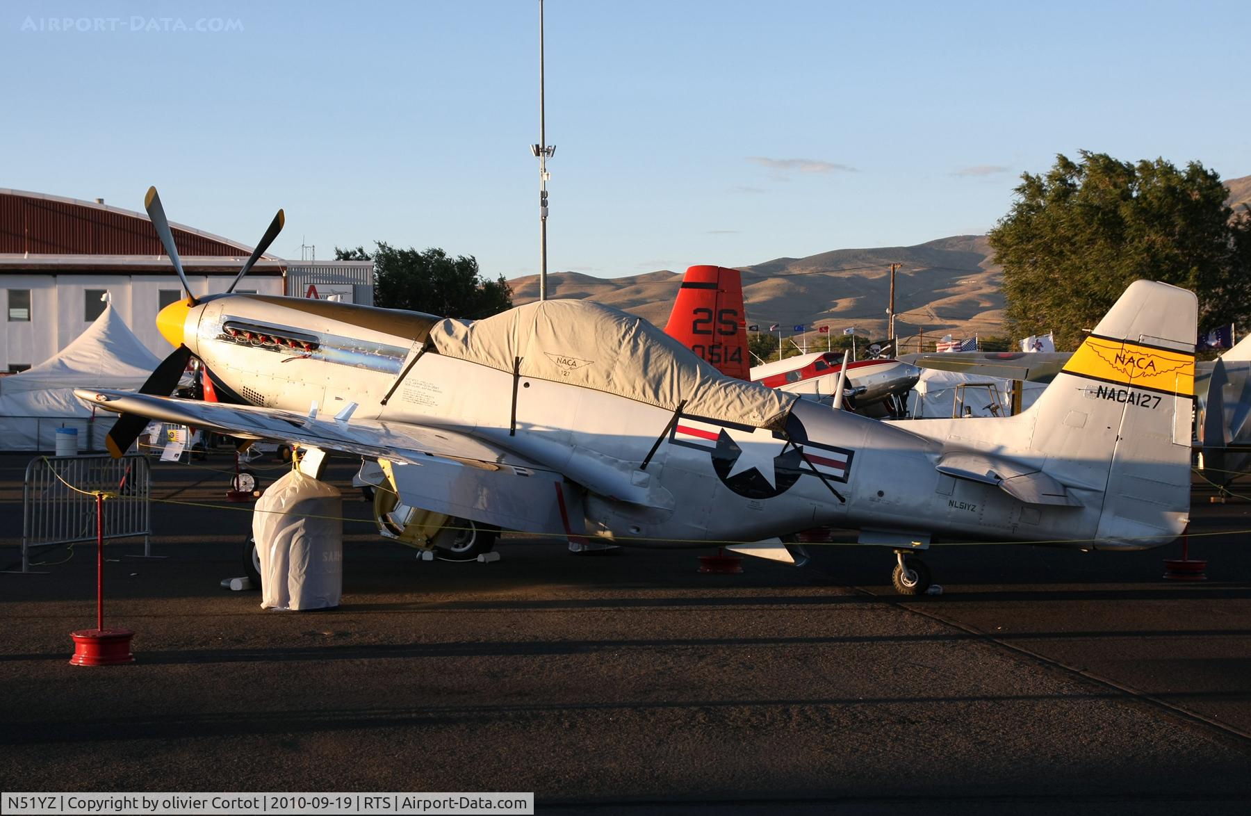 N51YZ, 1945 North American P-51D Mustang C/N 44-84900, Reno, sunday morning.
