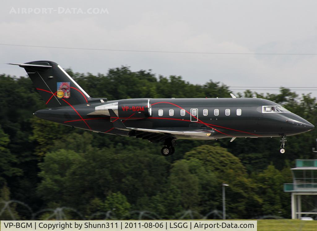 VP-BGM, 2008 Canadair Challenger 605 (CL-600-2B16) C/N 5748, Landing rwy 23