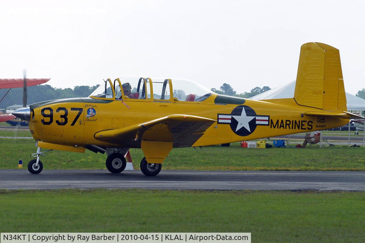 N34KT, 1956 Beech D-45 Mentor C/N BG-271, Beech T-34B Mentor [BG-271] Lakeland-Linder~N 15/04/2010.