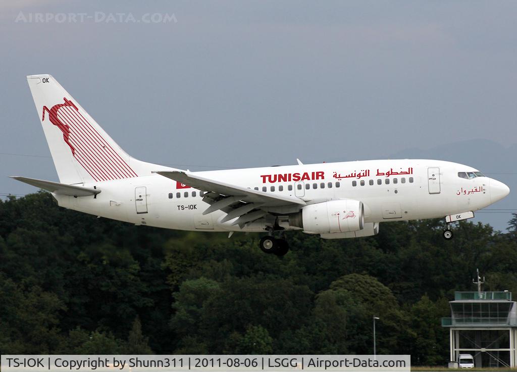 TS-IOK, 1999 Boeing 737-6H3 C/N 29496, Landing rwy 23