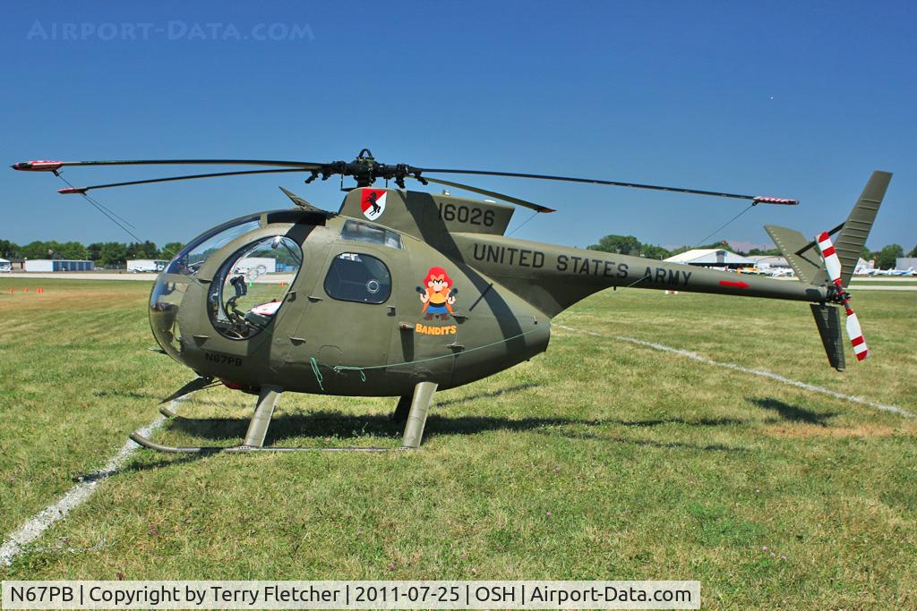 N67PB, 1968 Hughes OH-6A Cayuse C/N 480411, 1968 Hughes OH-6A, c/n: 480411 ex USAF 67-16026 at 2011 Oshkosh