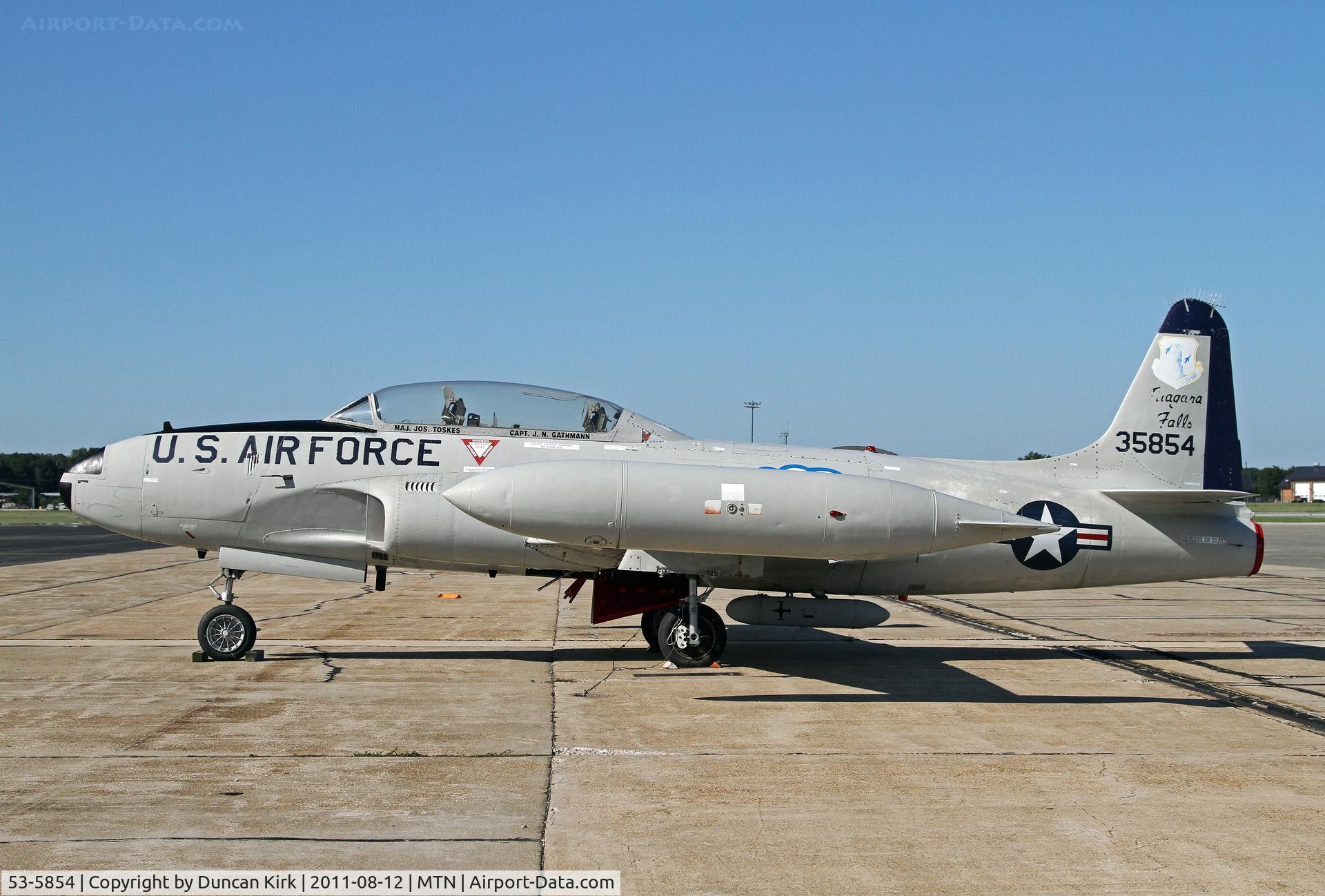 53-5854, 1953 Lockheed T-33A Shooting Star C/N 580-9295, A future exhibit in the Glenn L. Martin museum