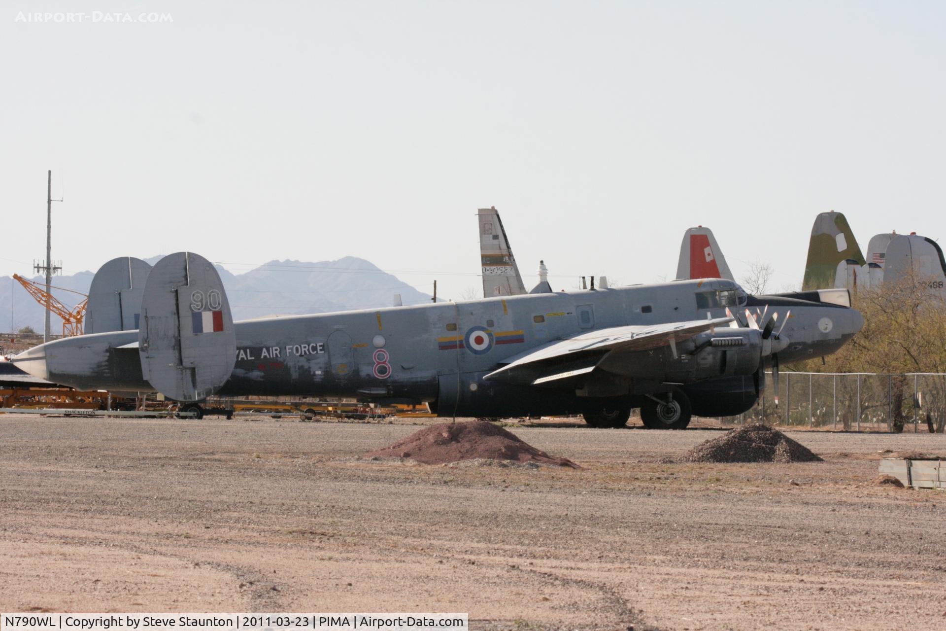 N790WL, 1954 Avro 716 Shackleton AEW.2 C/N R3/696/239009, Taken at Pima Air and Space Museum, in March 2011 whilst on an Aeroprint Aviation tour