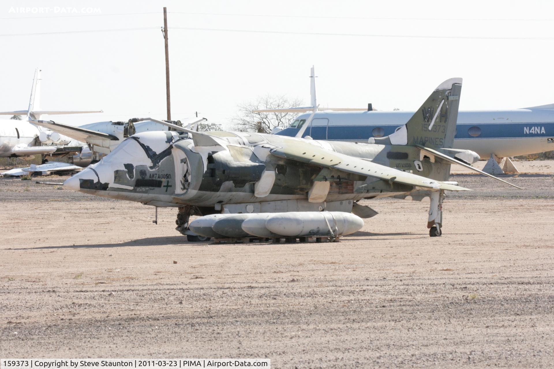 159373, Hawker Siddeley AV-8C Harrier C/N 712176, Taken at Pima Air and Space Museum, in March 2011 whilst on an Aeroprint Aviation tour