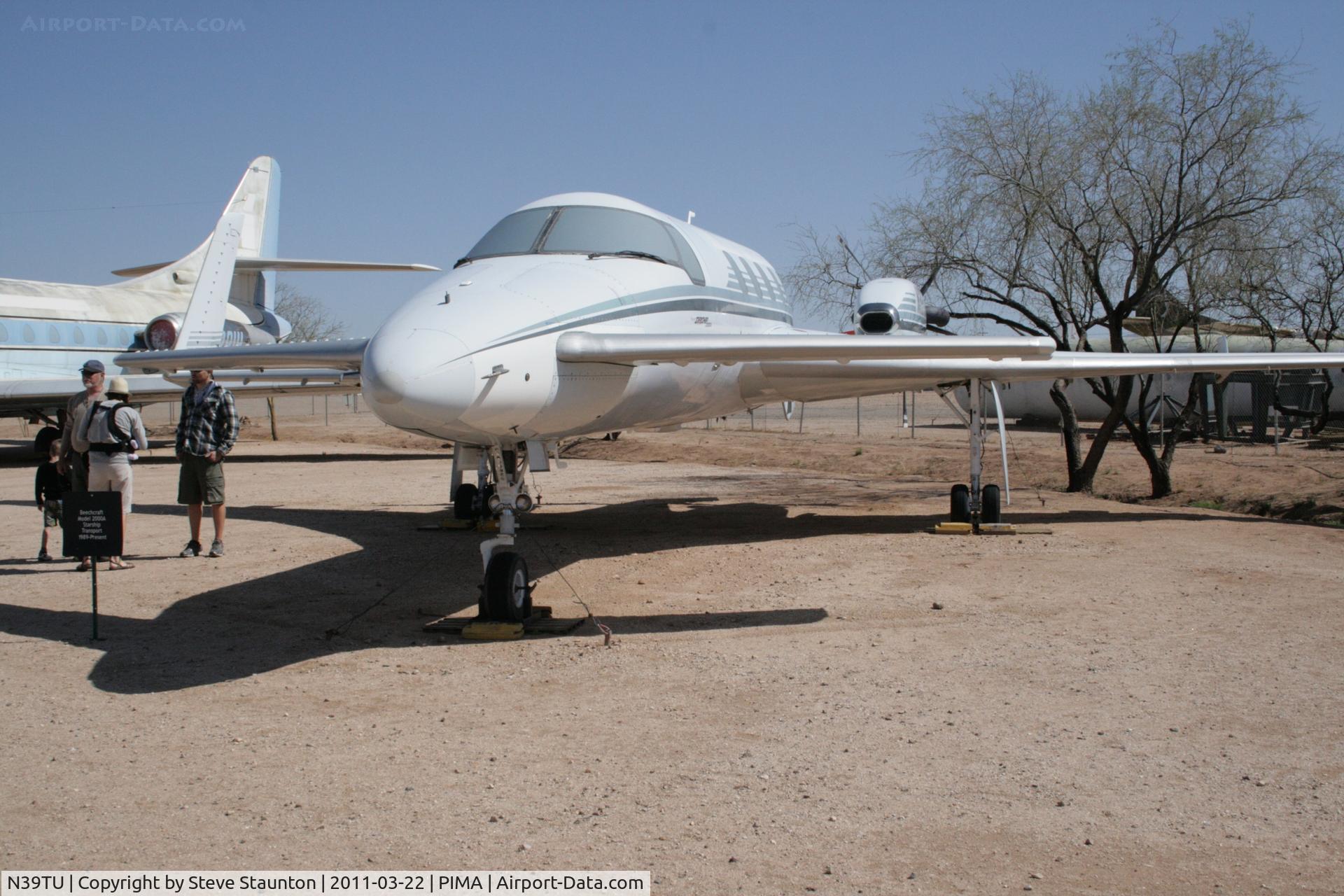 N39TU, 1991 Beech 2000A Starship 1 Starship 1 C/N NC-23, Taken at Pima Air and Space Museum, in March 2011 whilst on an Aeroprint Aviation tour