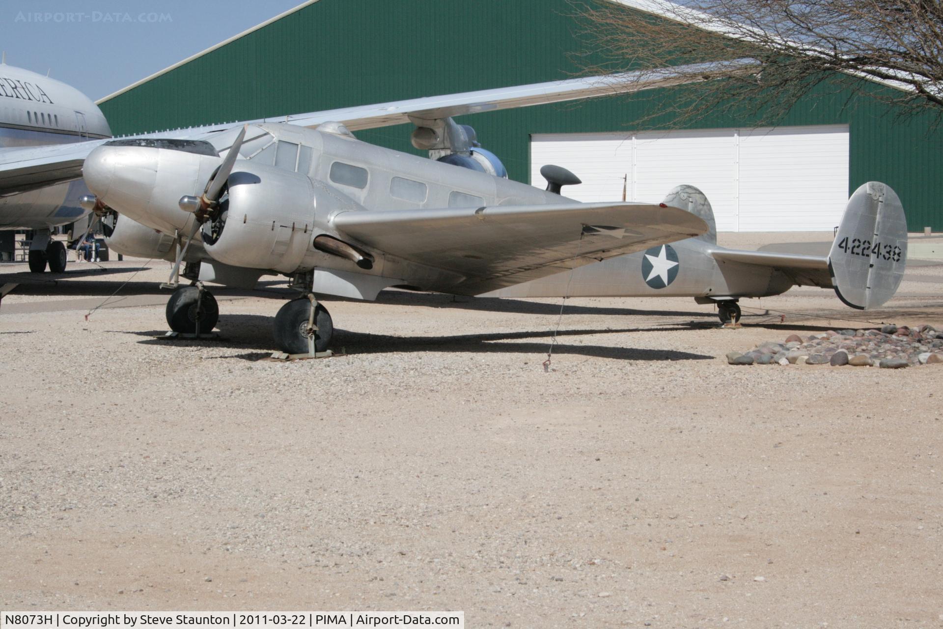 N8073H, Beech AT-7 C/N 42-2438, Taken at Pima Air and Space Museum, in March 2011 whilst on an Aeroprint Aviation tour