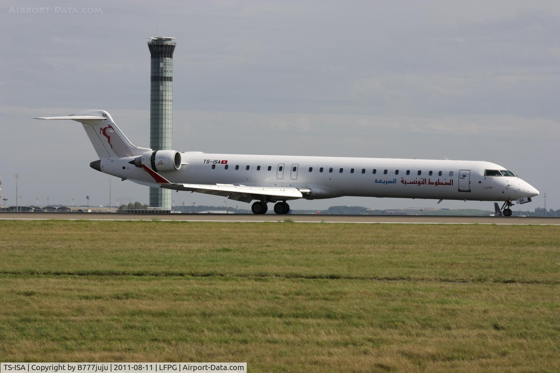 TS-ISA, 2007 Bombardier CRJ-900 (CL-600-2D24) C/N 15091, on lease at Tunisair