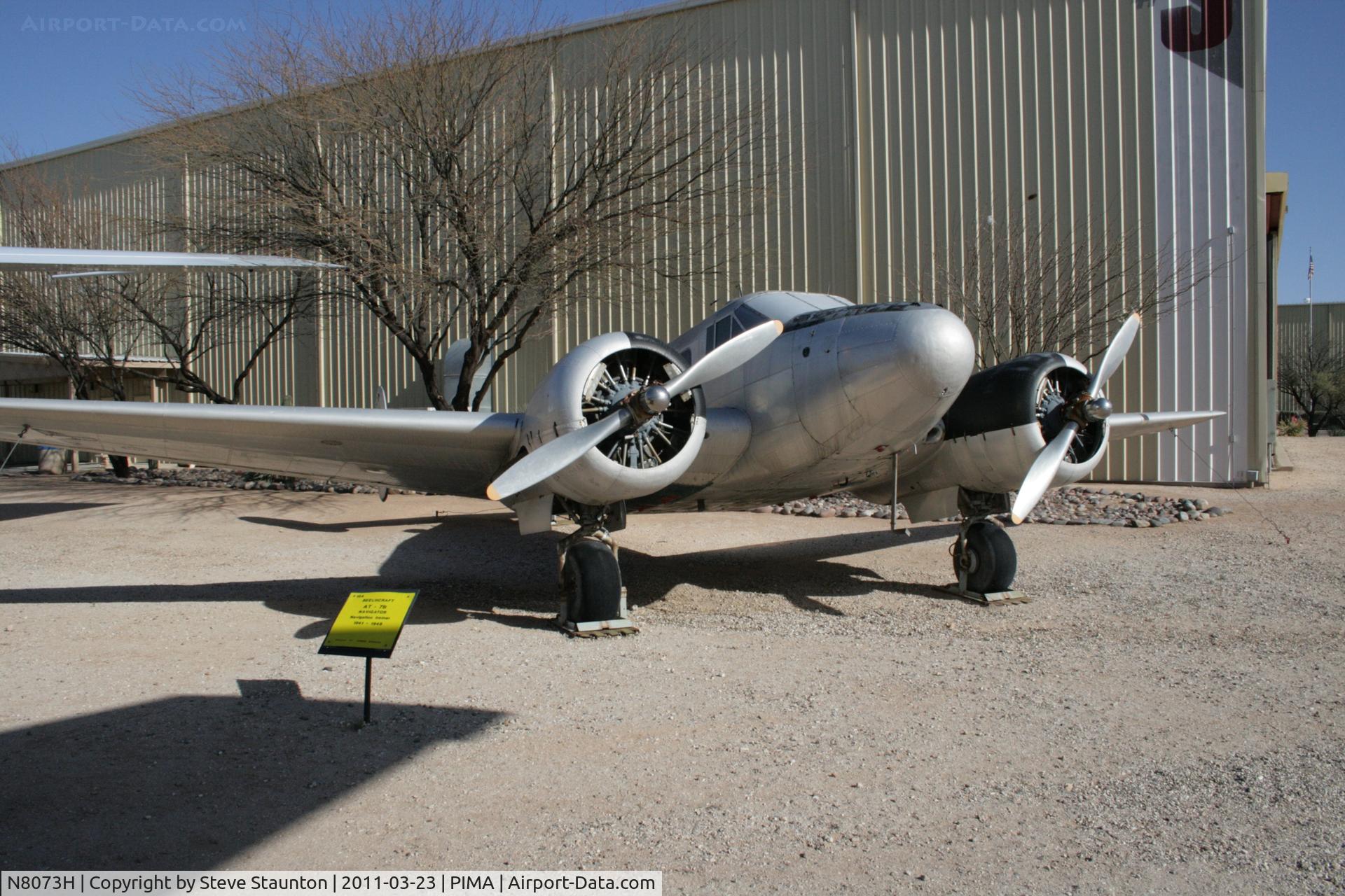 N8073H, Beech AT-7 C/N 42-2438, Taken at Pima Air and Space Museum, in March 2011 whilst on an Aeroprint Aviation tour