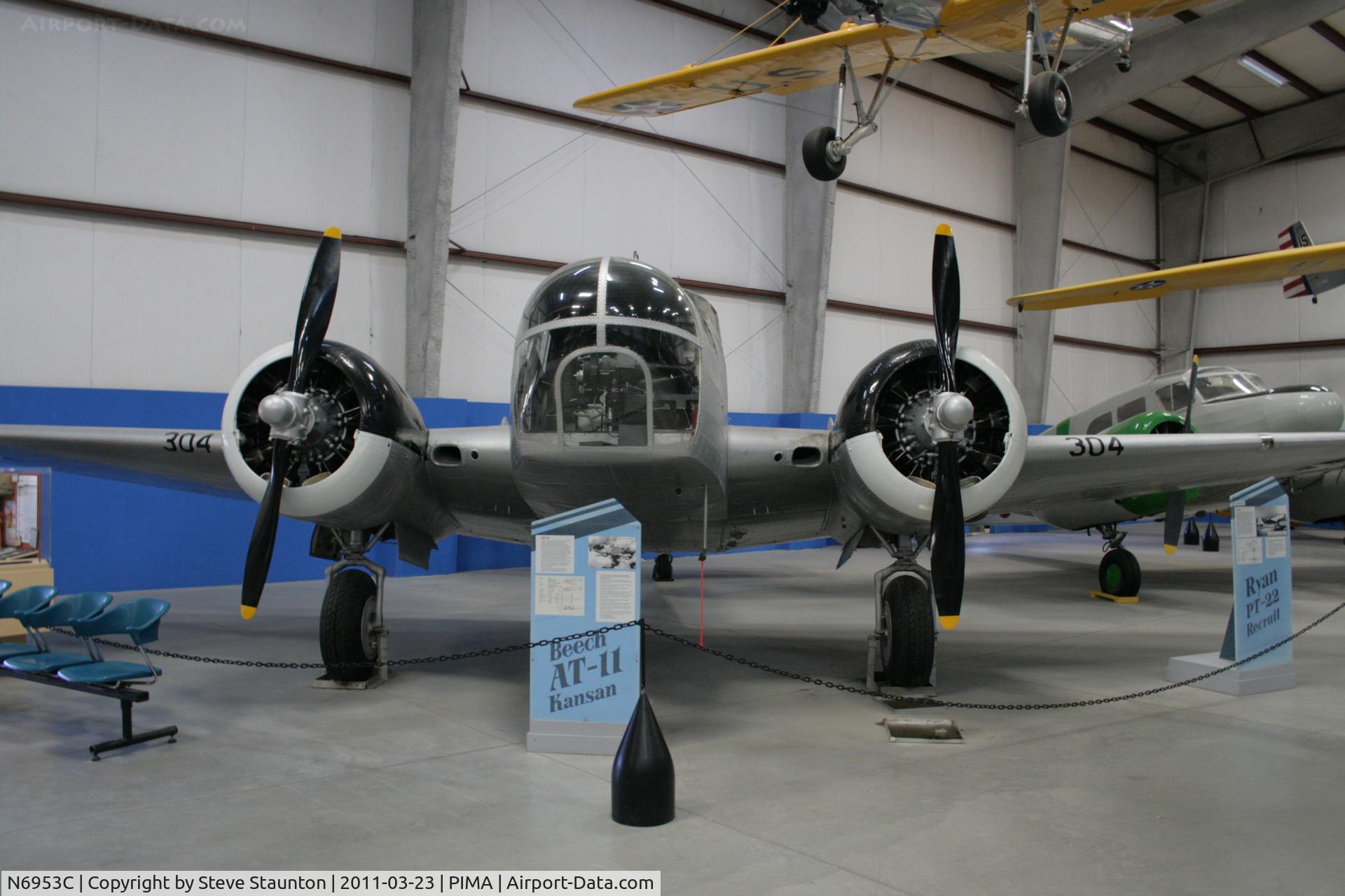N6953C, Beech AT-11 Kansan C/N 1003, Taken at Pima Air and Space Museum, in March 2011 whilst on an Aeroprint Aviation tour