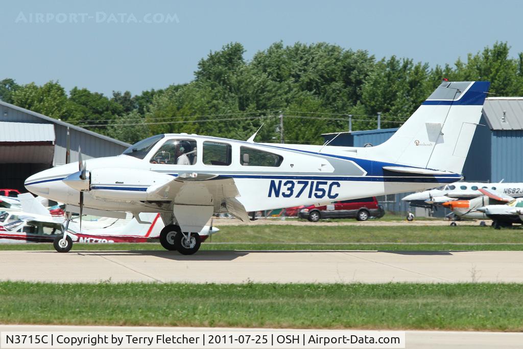 N3715C, 1981 Beech 95-B55 (T42A) Baron C/N TC-2391, 1981 Beech 95-B55 (T42A), c/n: TC-2391 at 2011 Oshkosh