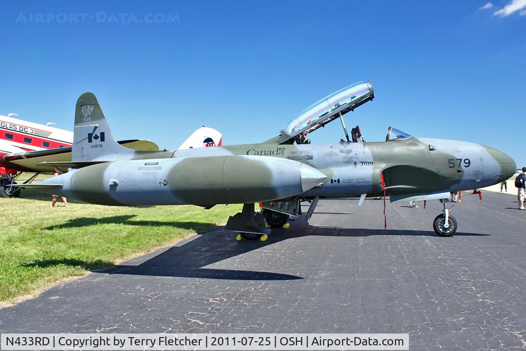 N433RD, 1952 Canadair CT-133 Silver Star C/N T33-579, Canadair CT-133 Silver Star, c/n: T33-579 ex RCAF21579 and RCAF 133579