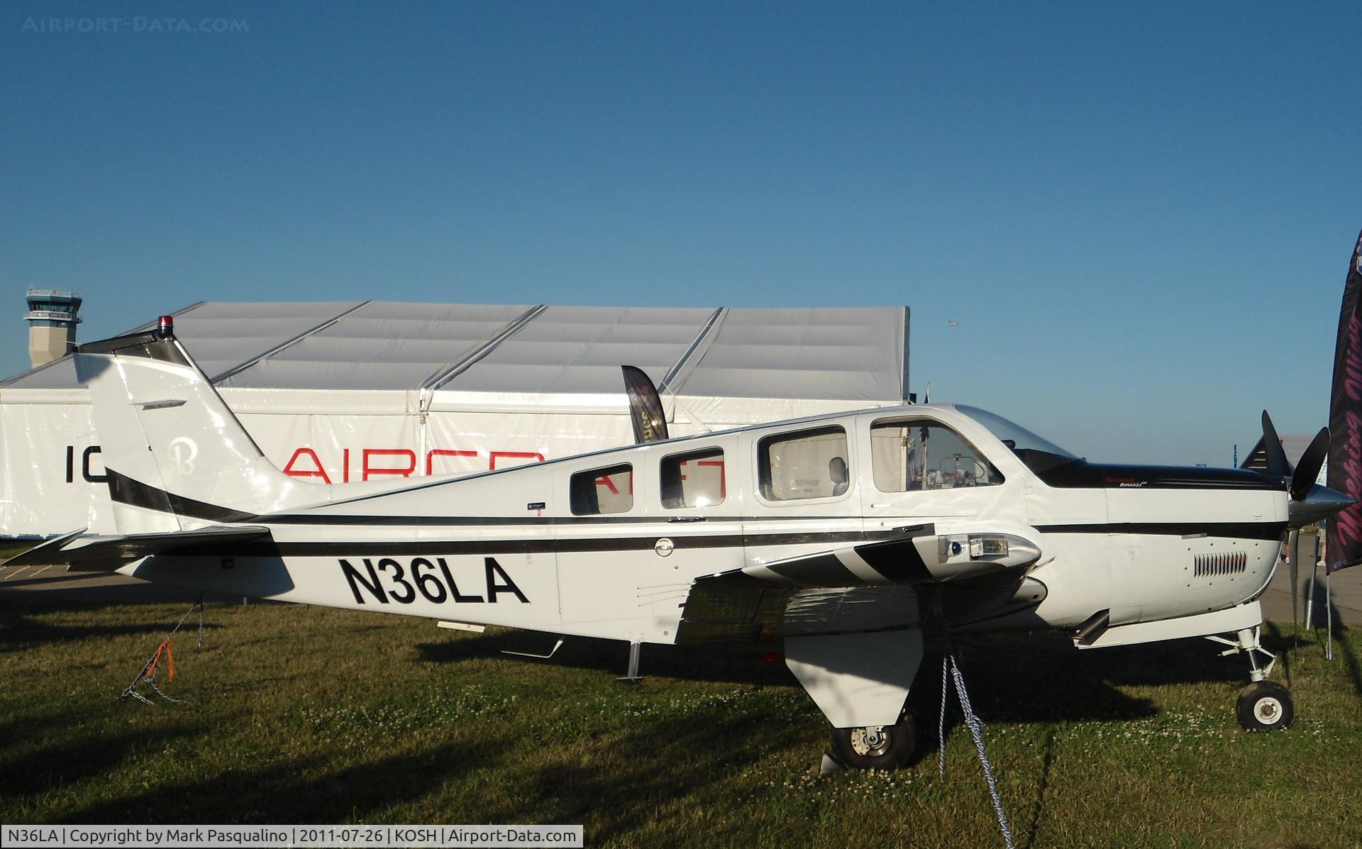 N36LA, 2007 Hawker Beechcraft Corp G36 Bonanza C/N E-3802, Hawker Beechcraft G36