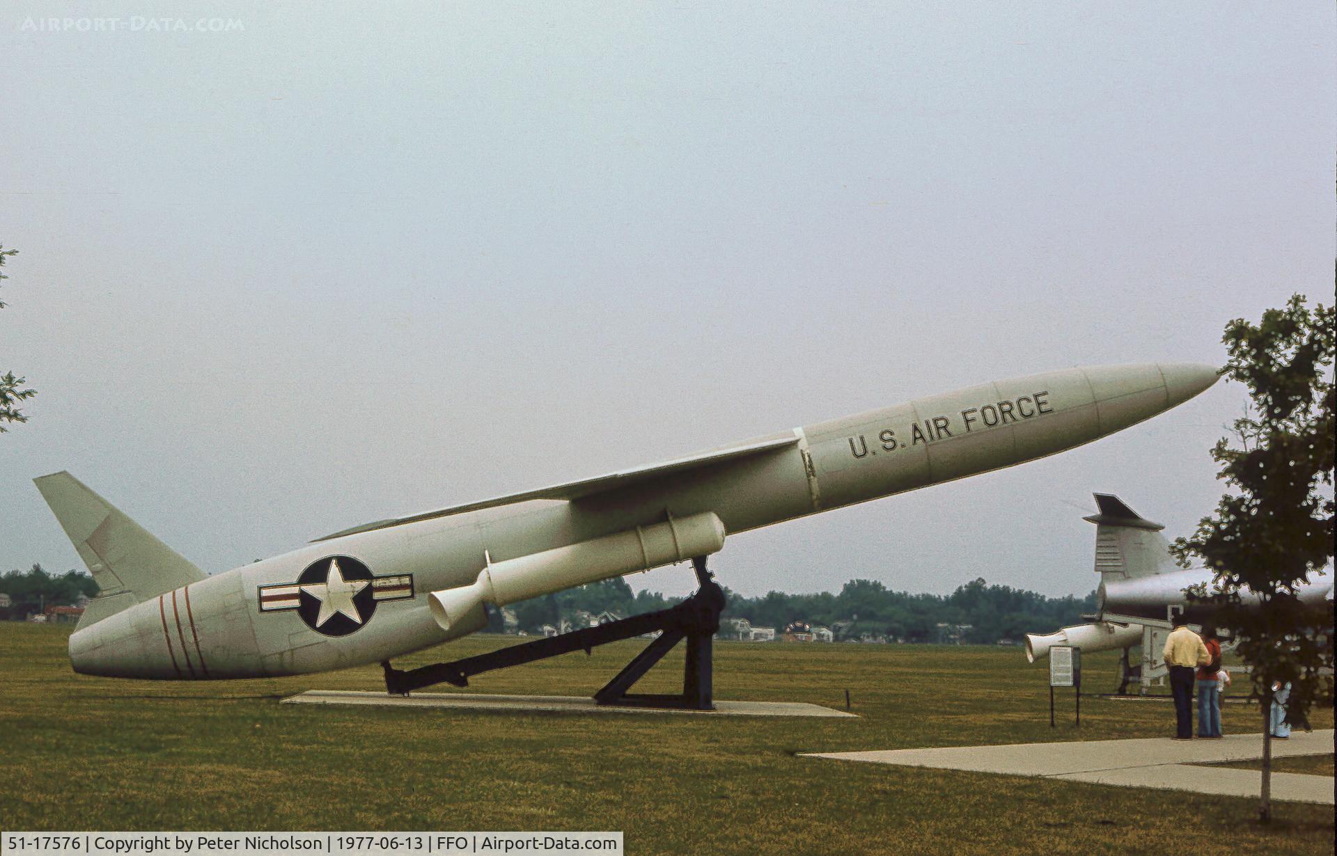 51-17576, 1951 Northrop SM-62 Snark C/N 3290, SM-72 Snark surface-to-surface missile as displayed at the USAF Museum in the Summer of 1977.
