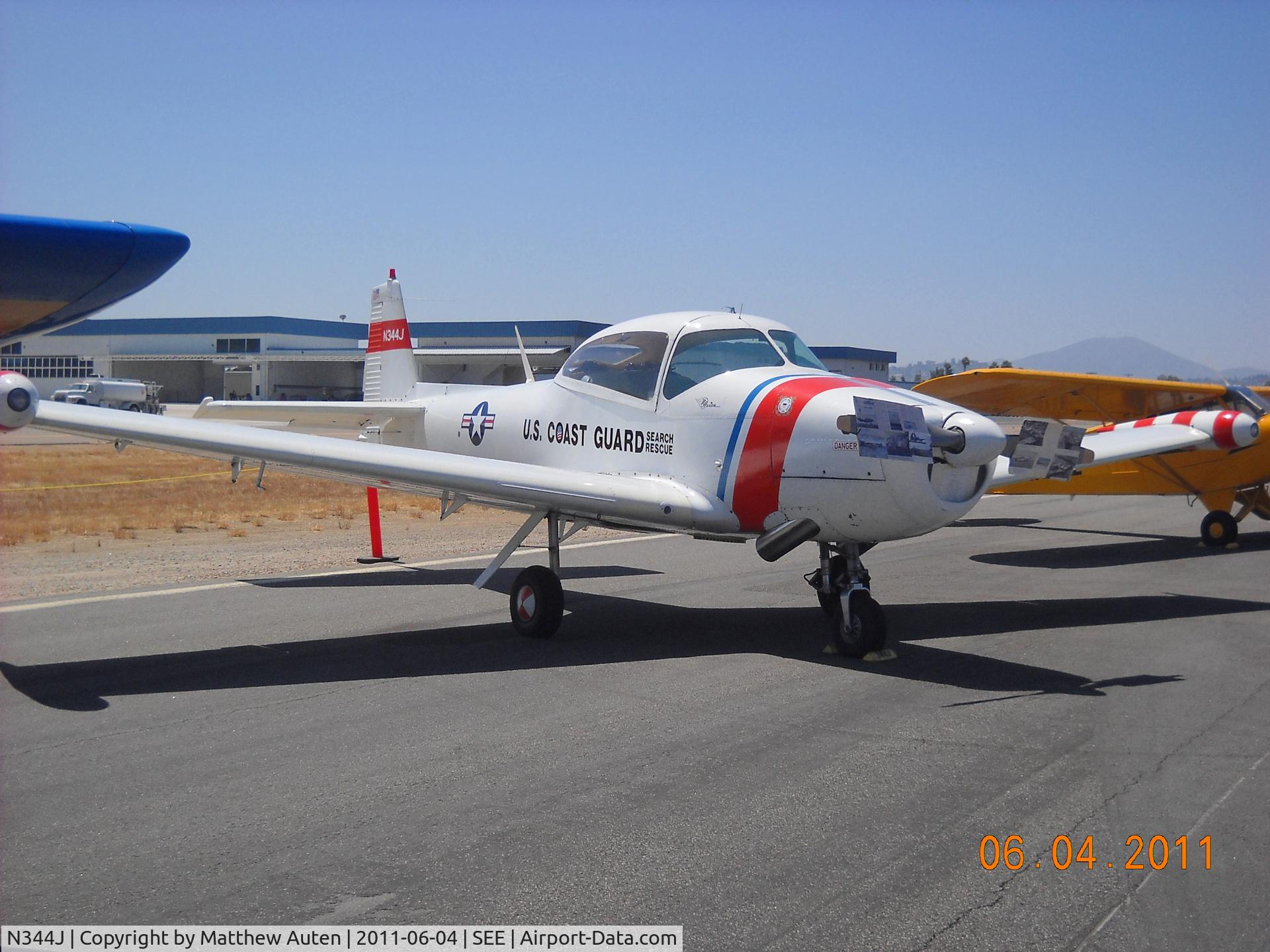 N344J, 1947 North American Navion (NA-145) C/N NAV4-196, Wings Over Gillespie 2011 static display section