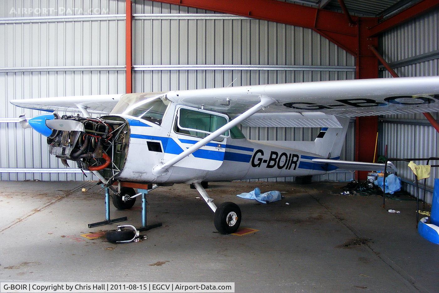 G-BOIR, 1979 Cessna 152 C/N 152-83272, showing signs of damage after a heavy nose wheel first landing