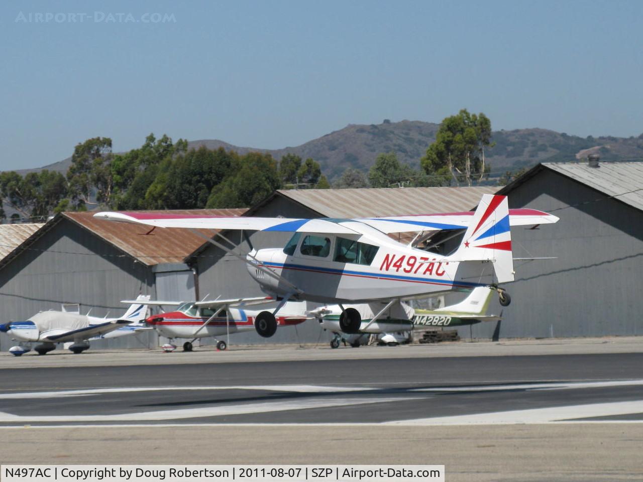 N497AC, 2005 American Champion 7GCAA Citabria C/N 497-2005, 2005 American Champion 7GCAA ADVENTURE, Superior O-360 180 Hp upgrade, landing Rwy 22