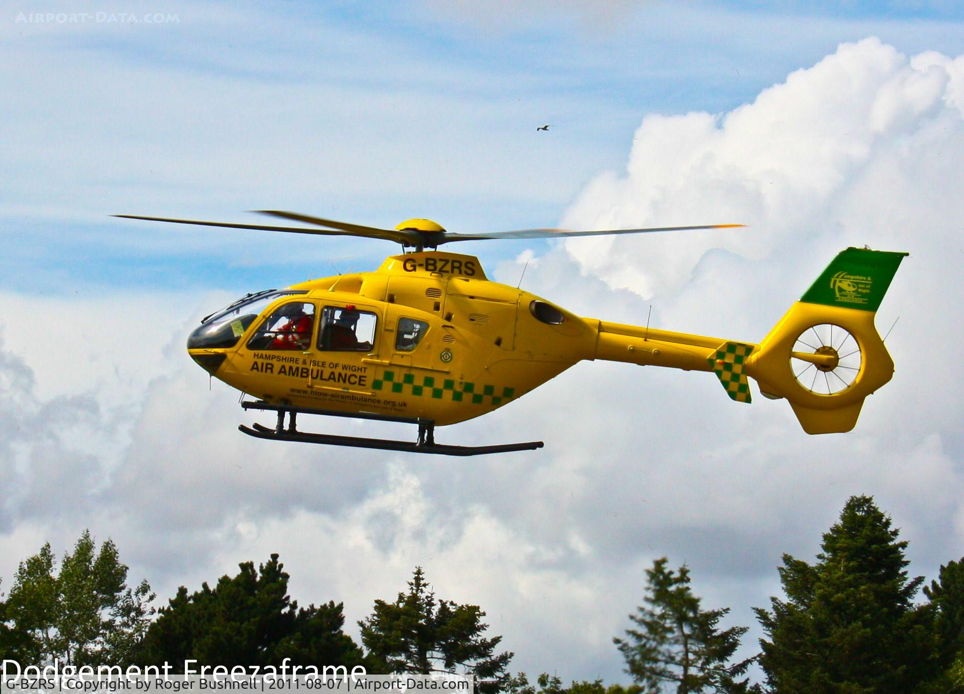 G-BZRS, 2000 Eurocopter EC-135T-2 C/N 0166, Taken at Ibsley WW2 aerodrome, On Bygone days.