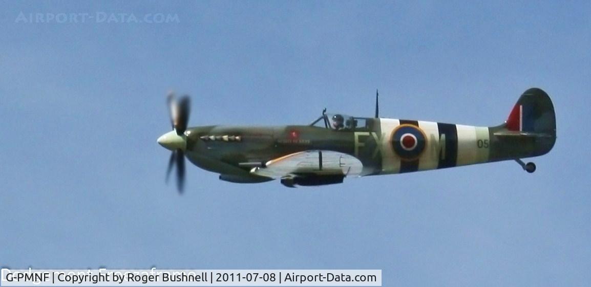 G-PMNF, 1944 Supermarine 361 Spitfire HF.IX C/N CBAF.10372, Spirit of Kent Spitfire. Flying at Bygone days in Ibsley Hants.