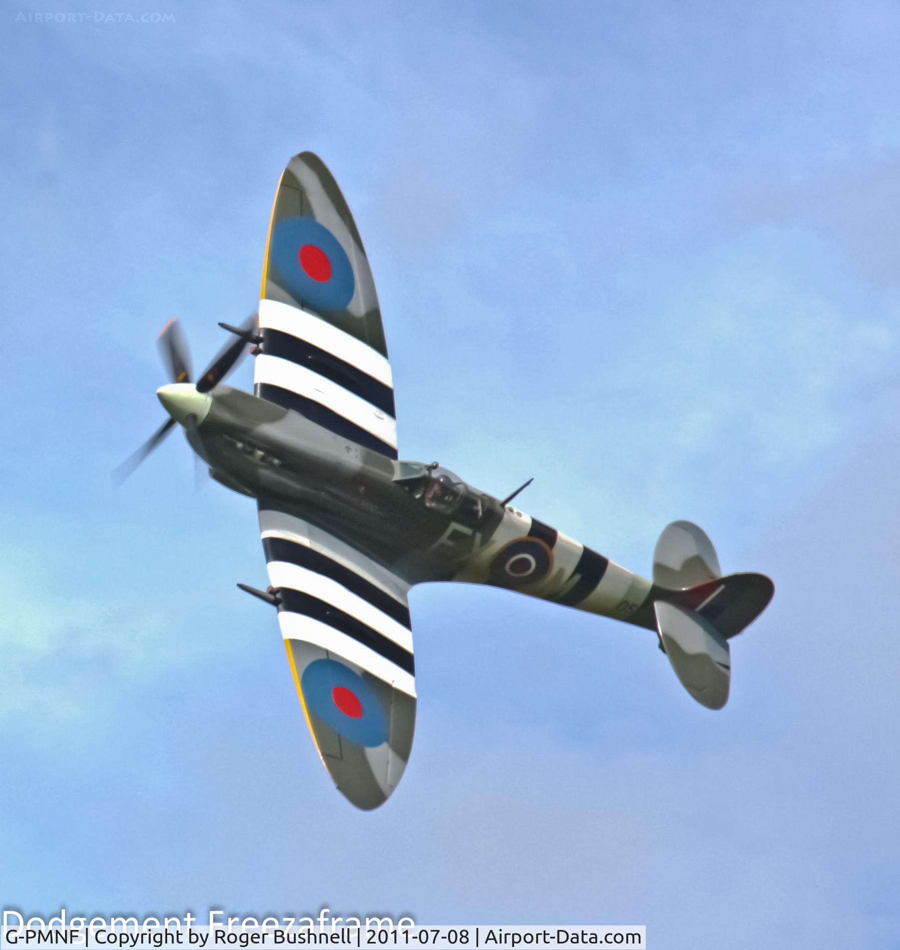 G-PMNF, 1944 Supermarine 361 Spitfire HF.IX C/N CBAF.10372, Spirit of Kent Spitfire. Flying at Bygone days in Ibsley Hants.