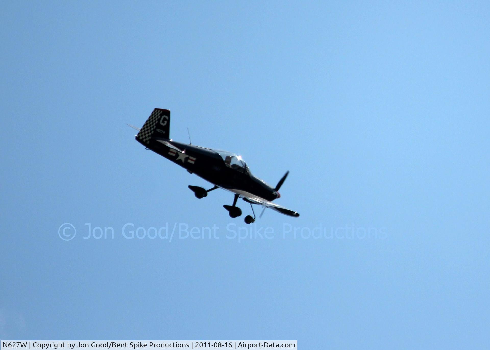 N627W, 1997 Vans RV-6A C/N 23651, Over North Main Street - Fall River, WI.  A nice treat!