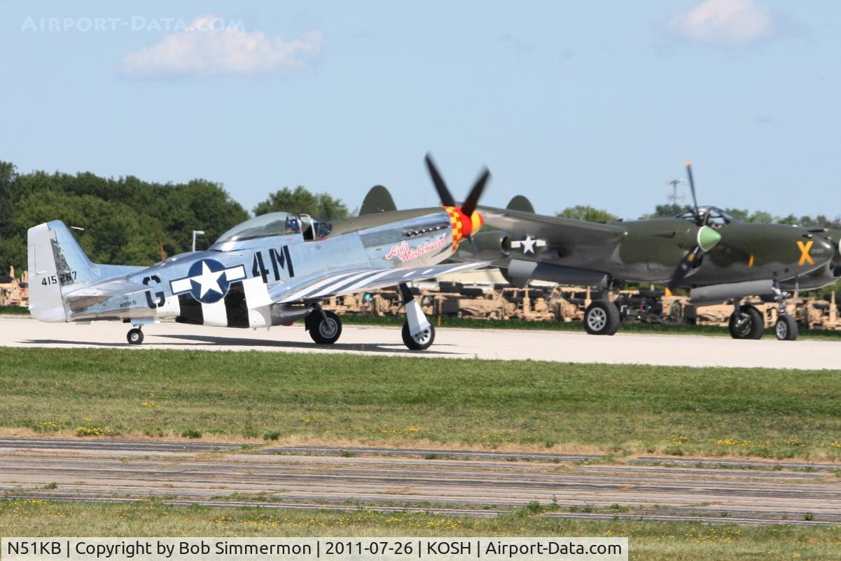 N51KB, 1961 North American F-51D Mustang C/N 44-74009, Airventure 2011.