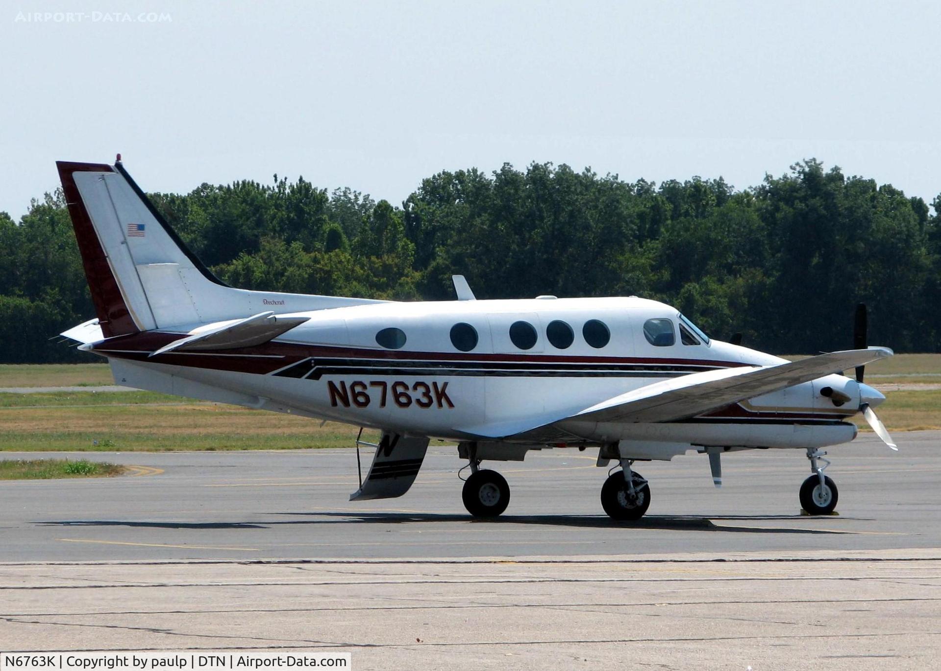 N6763K, 1984 Beech C90 King Air C/N LJ-1064, At Downtown Shreveport.