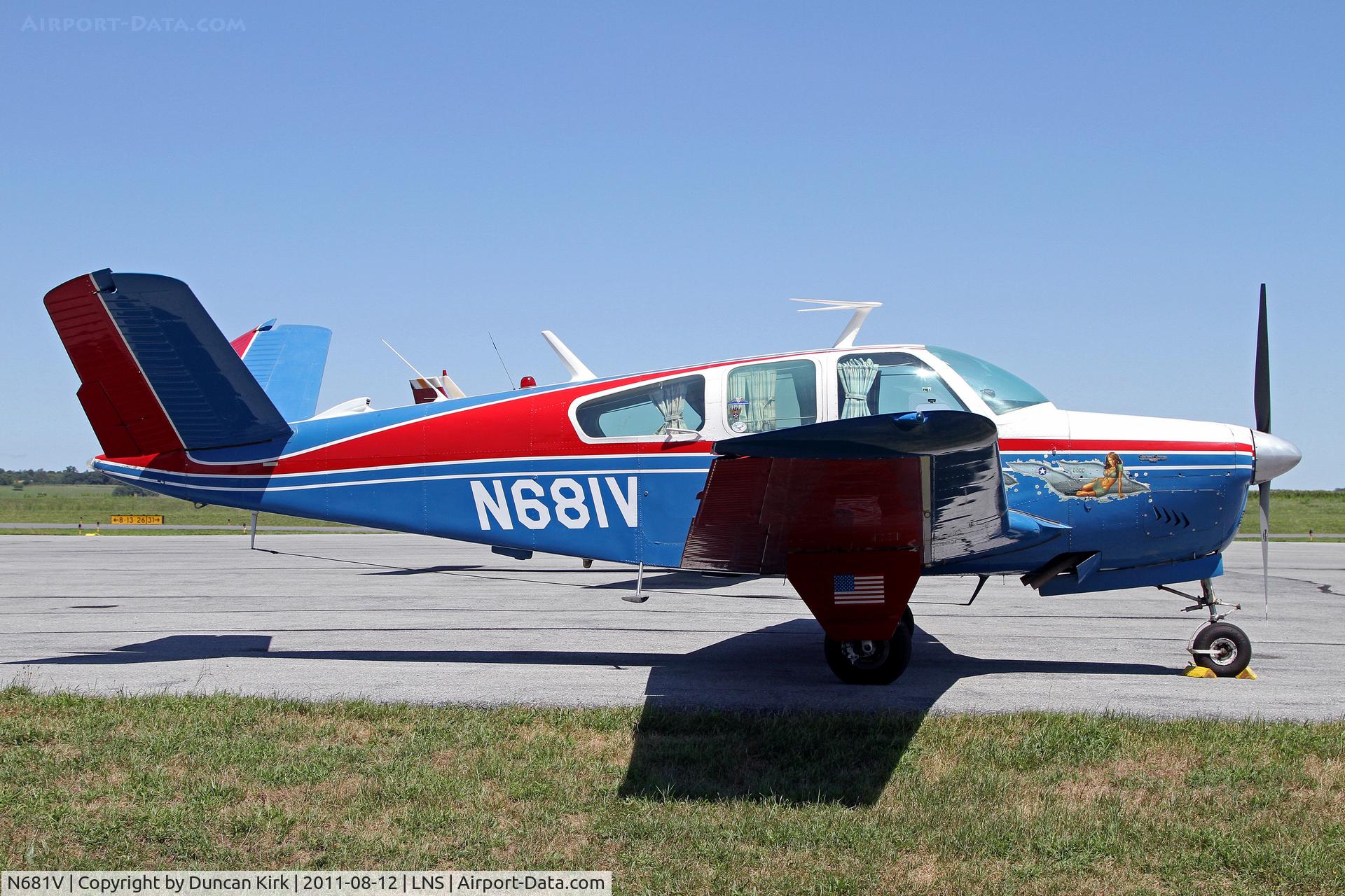 N681V, 1960 Beech M35 Bonanza C/N D-6392, Interesting nose art