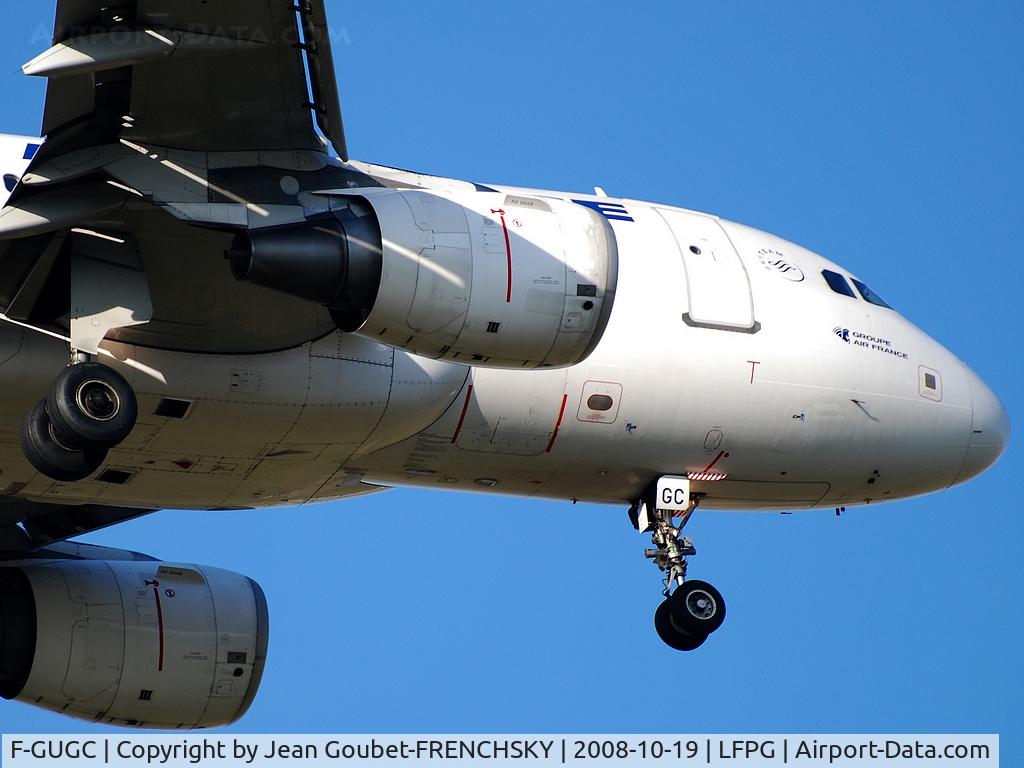 F-GUGC, 2002 Airbus A318-111 C/N 2071, landing from MAD