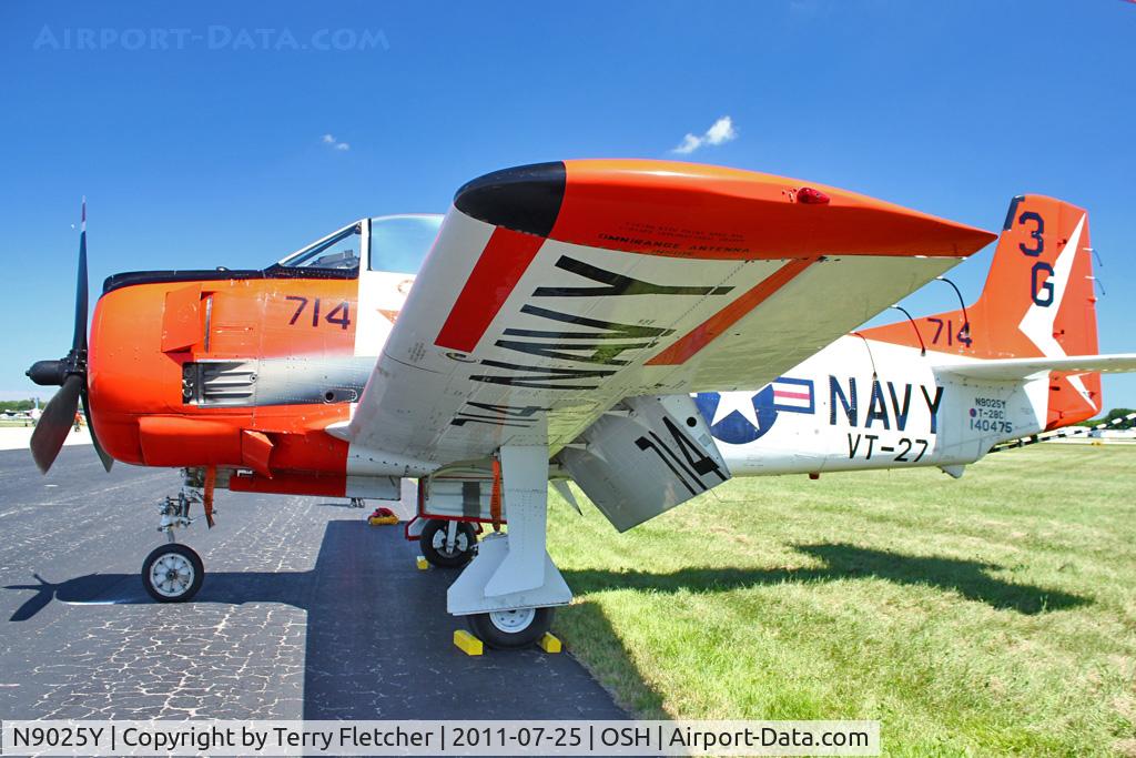N9025Y, 1956 North American T-28C Trojan C/N 226-152, 1956 North American T-28C, ex Bu 140475 at 2011 Oshkosh