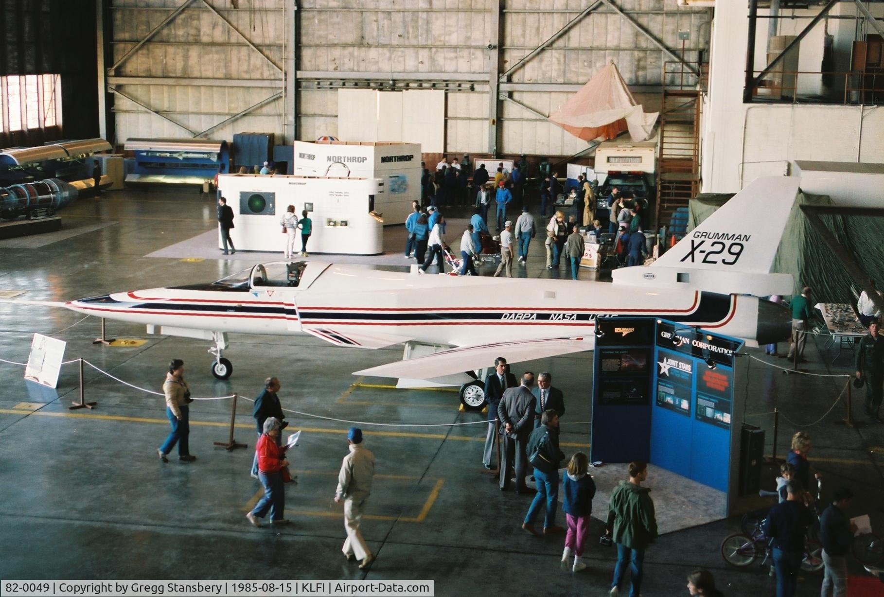 82-0049, 1982 Grumman X-29A C/N Not found 82-0049, X-29 on static display at Langley airshow in 1985.