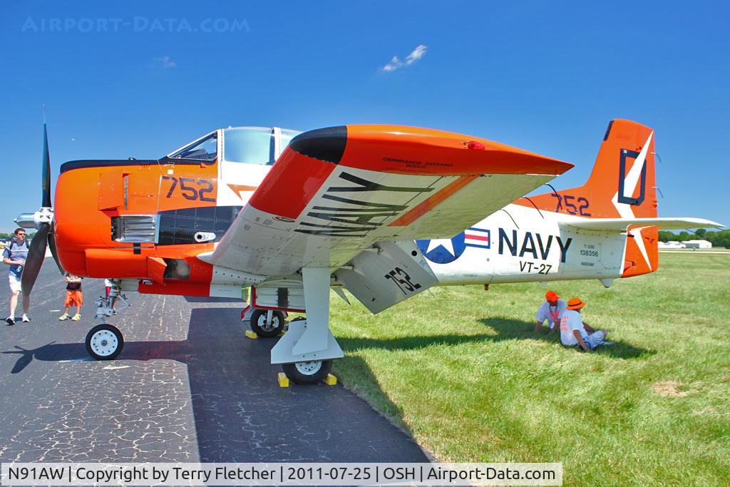 N91AW, North American T-28B Trojan C/N 200-427 (138356), North American T-28B, ex Bu138356
at 2011 Oshkosh