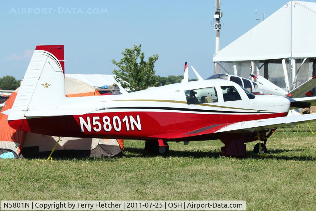 N5801N, Mooney M20J 201 C/N 24-1606, Mooney M20J, c/n: 24-1606 at 2011 Oshkosh