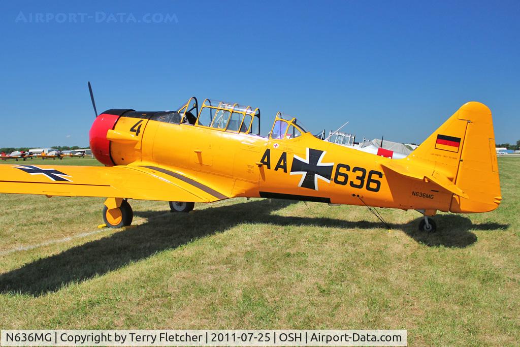 N636MG, 1954 Canadian Car & Foundry Harvard IV C/N CCF4-555, 1954 North American HARVARD MK IV, ex USAF  53-4636 at 2011 Oshkosh