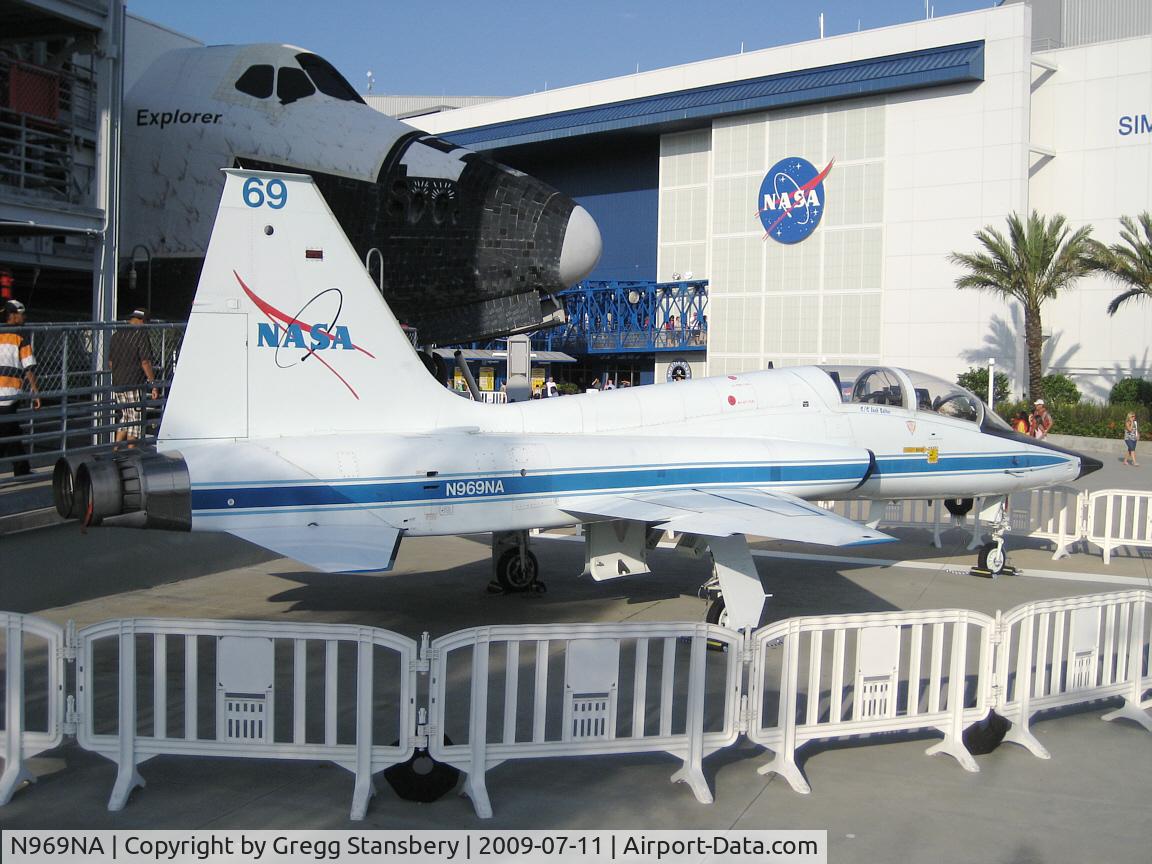 N969NA, Northrop T-38N C/N N5748, On display at the Kennedy Space Center visitors center.