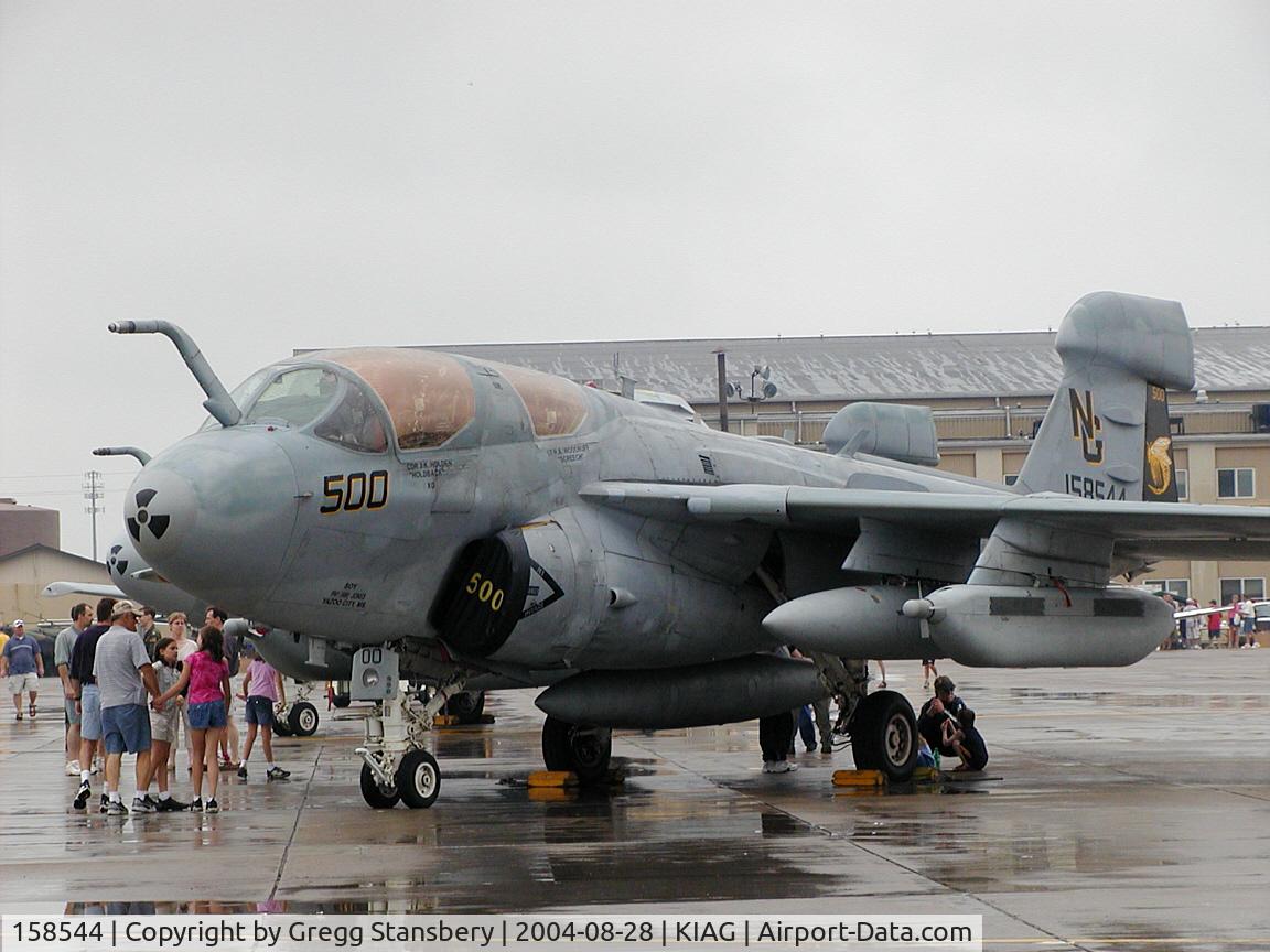 158544, Grumman EA-6B Prowler C/N P-22, Spotted at IAG on a rainy summer day in New York.