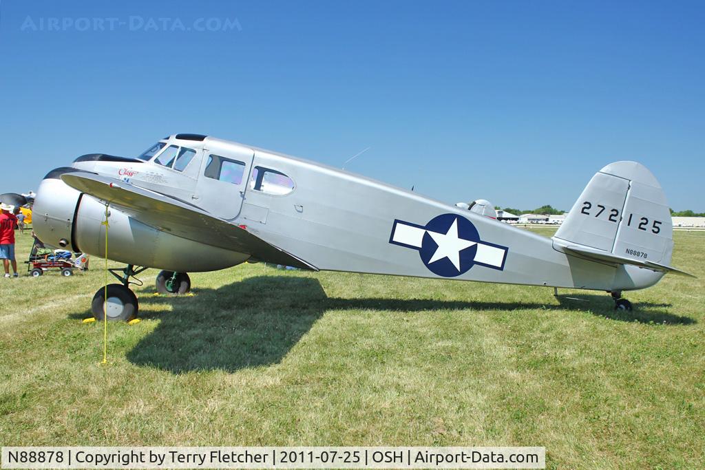 N88878, 1943 Cessna UC-78C (T-50) Bobcat C/N 4121, 1943 Cessna T-50, c/n: 4121 at 2011 Oshkosh