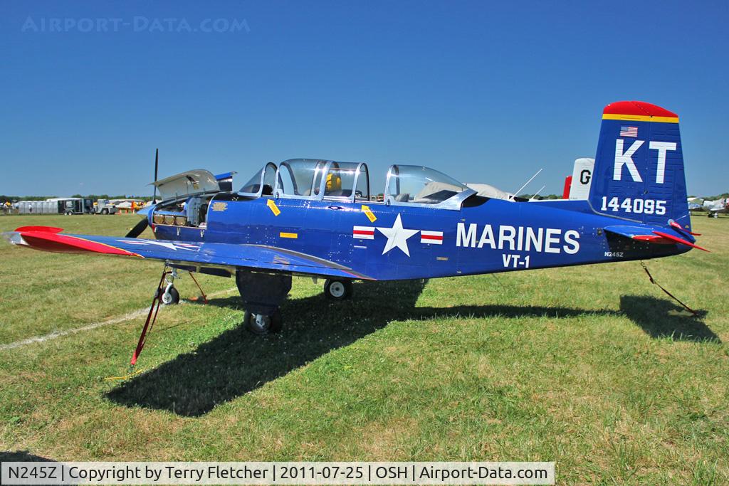 N245Z, 1957 Beech T-34B C/N 144095, 1957 Beech T-34B, ex Bu144095
at 2011 Oshkosh