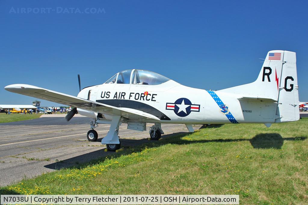 N7038U, 1950 North American/walker T-28A C/N 49-1520, 1950 North American/walker T-28A, ex USAF 49-1520 at 2011 Oshkosh