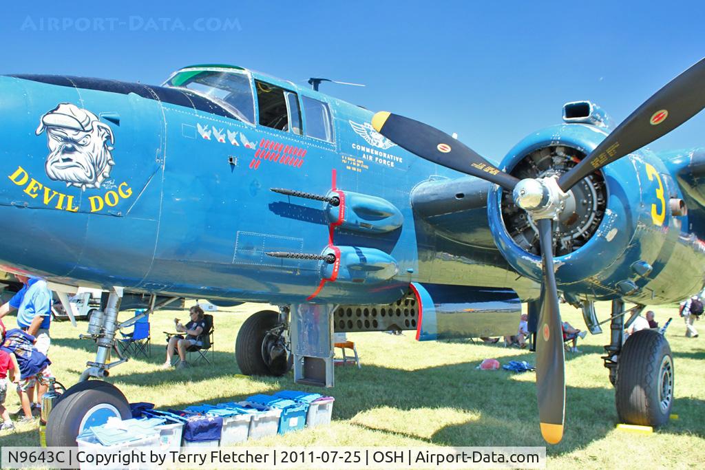 N9643C, 1944 North American B-25J Mitchell Mitchell C/N 108-47512, 1944 North American B-25J, c/n: 44-86758 at 2011 Oshkosh