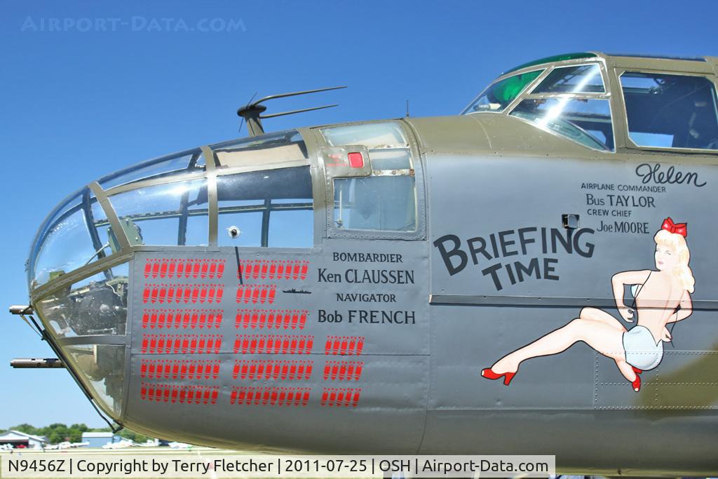 N9456Z, 1943 North American TB-25N Mitchell C/N 108-33214, Nose Art on 1943 North American TB-25N, c/n: 44-29939 at 2011 Oshkosh