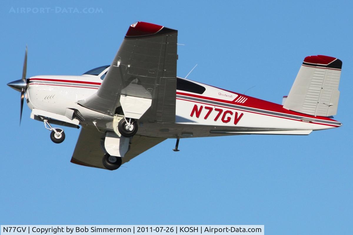 N77GV, 1964 Beech S35 Bonanza C/N D-7693, Departing Airventure 2011.