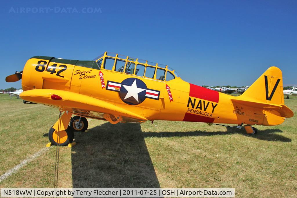 N518WW, North American SNJ-5C Texan Texan C/N 88-14866, North American SNJ-5C, c/n: 51868 at 2011 Oshkosh