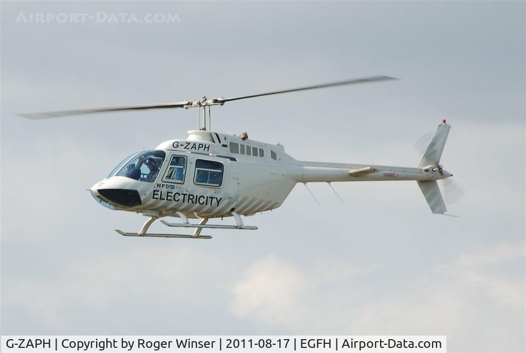 G-ZAPH, 1996 Bell 206B JetRanger III C/N 4401, Visiting Jet Ranger 111 operated by Western Power Distribution (South West).