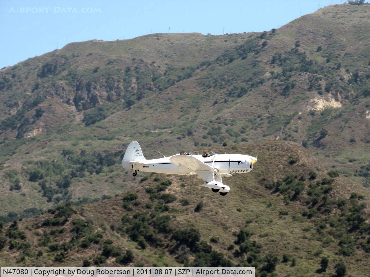 N47080, 1942 Ryan Aeronautical ST3KR C/N 1391, 1942 Ryan Aeronautical ST-3KR 'Eileen', Fairchild 6-410 inverted inline 165 Hp conversion, overflight