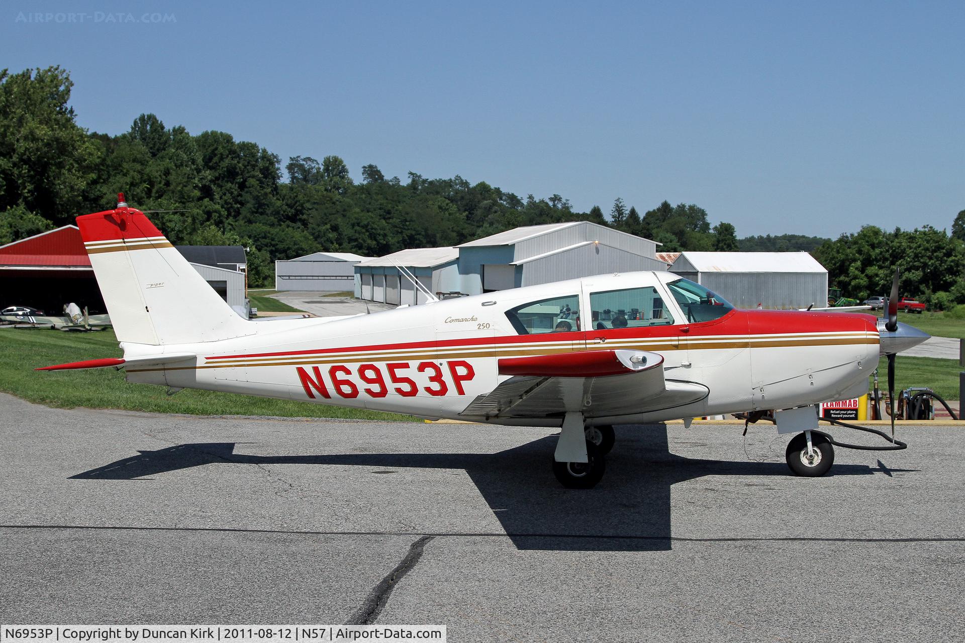 N6953P, 1961 Piper PA-24-250 Comanche C/N 24-2088, A nice Comanche at the fuel pump