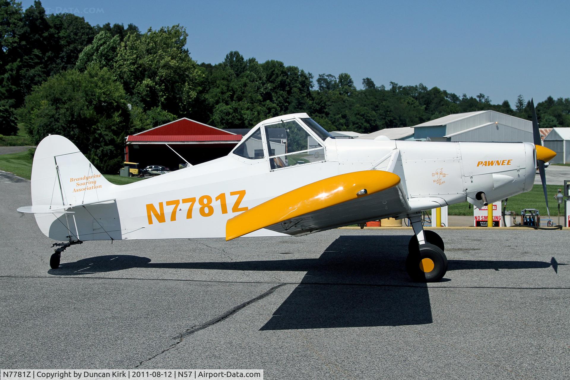 N7781Z, 1966 Piper PA-25-235 Pawnee C/N 25-3983, Glider towing Pawnee