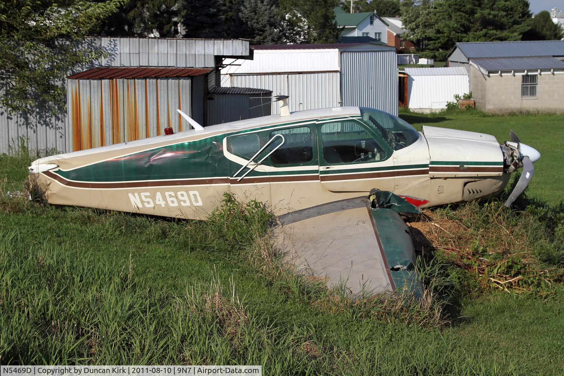 N5469D, 1957 Beech H35 Bonanza C/N D-4954, A sorry mess sadly!