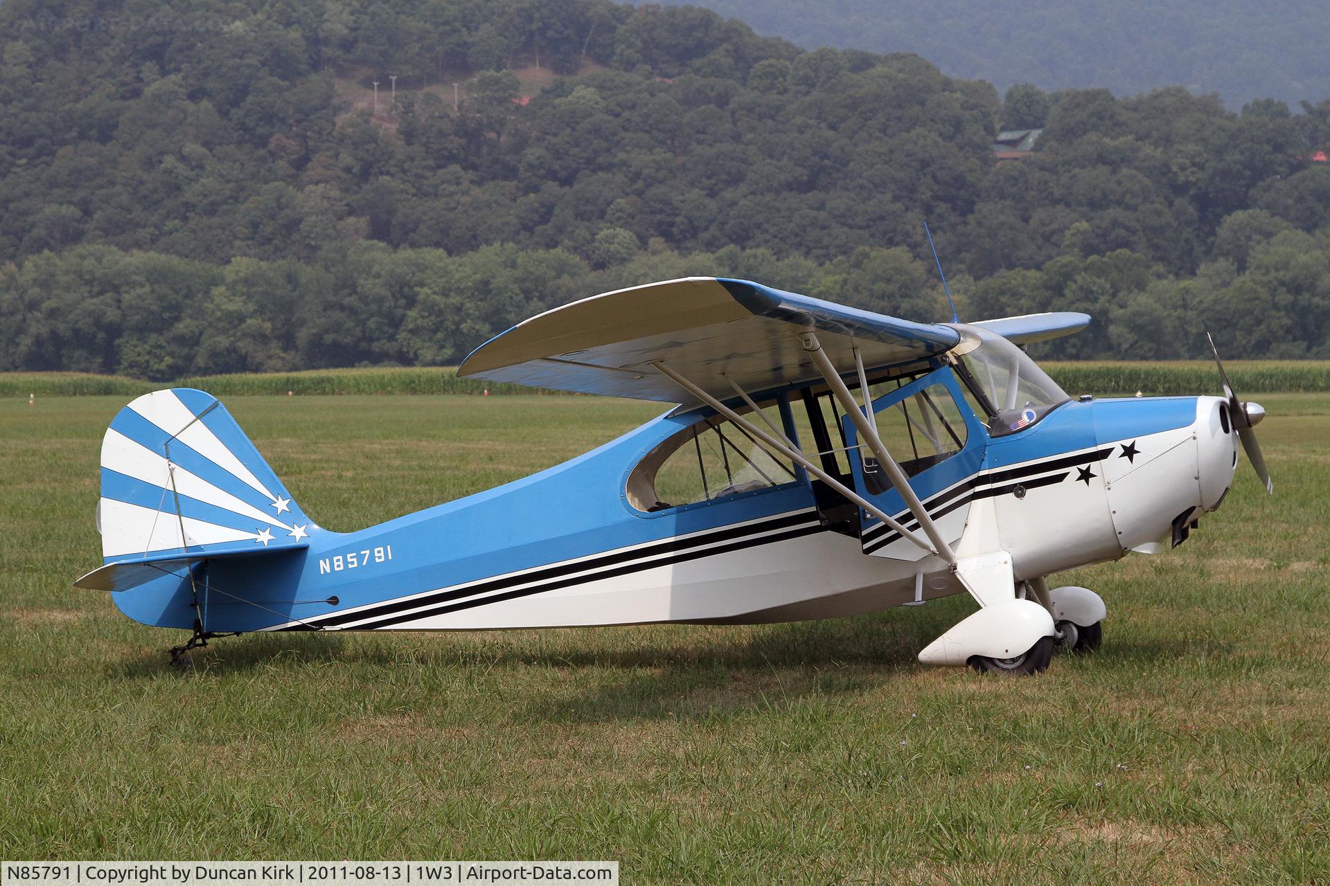 N85791, 1946 Aeronca 7AC Champion C/N 7AC-4541, Looking so 1940's at this Maryland grass field