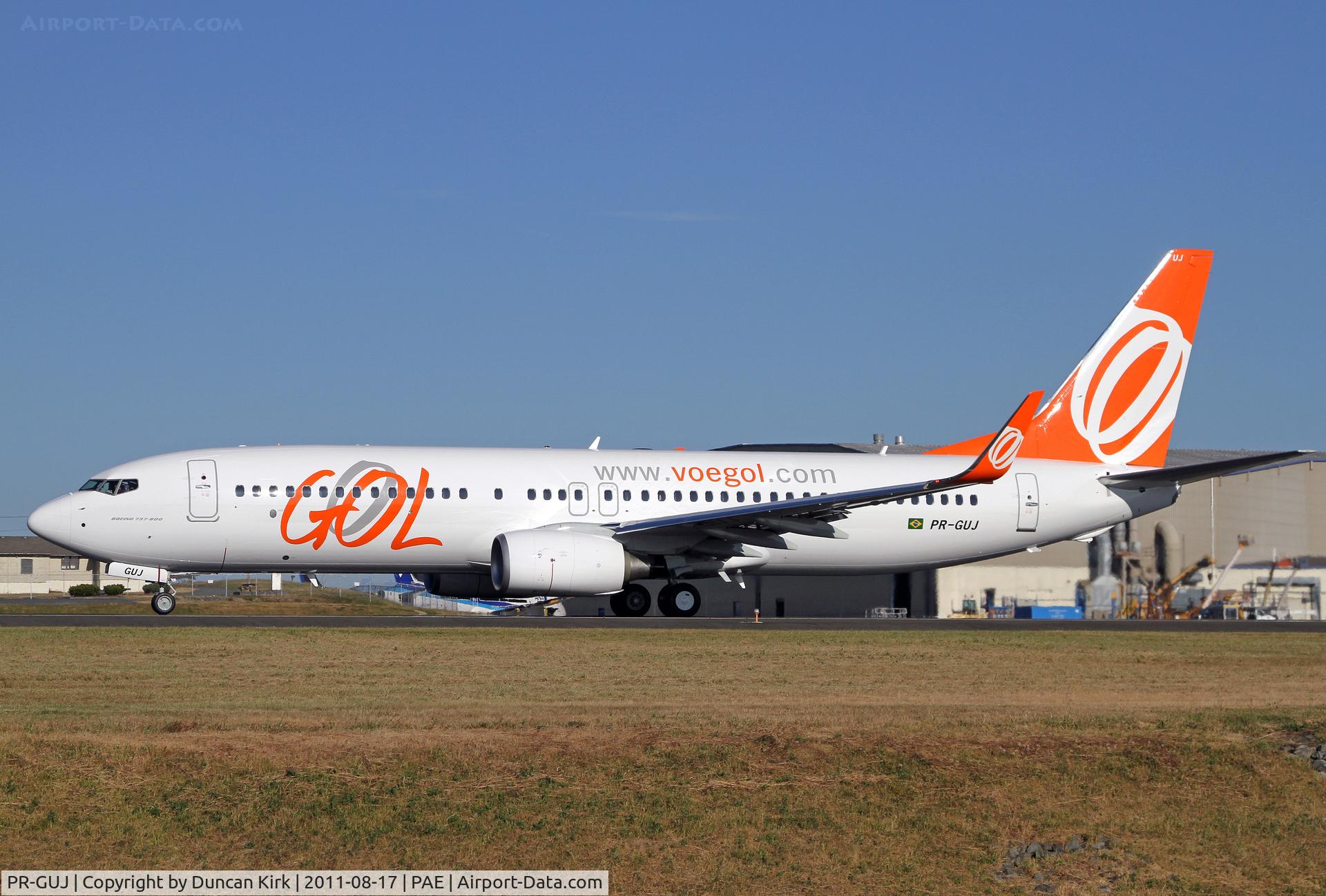 PR-GUJ, 2011 Boeing 737-8HX C/N 35851, On a test flight visiting from BFI
